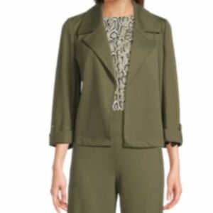 Anne Klein Bedford Stretch Drapey Short Trench